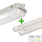 LED TL armatuur IP65 60 cm incl. 2x LED TL buis 7.6W 4000K, Verzenden, Nieuw, Functioneel