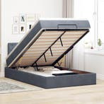 vidaXL Bed poef met matras 120x190 cm fluweel donkergrijs, Verzenden, Nieuw, 190 cm of minder, Twijfelaar