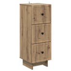 vidaXL Ladenkast Artisanaal eiken 33 x 34,5 x 90 cm Bewerkt, Huis en Inrichting, Kasten | Overige, Verzenden, Nieuw