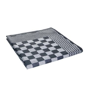 Blokdoeken Theedoeken Zwart en Wit Geblokt 65x65cm 100% kato, Verzenden, Nieuw, Overige kleuren, Theedoek of Handdoek