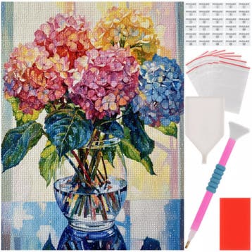 Maaleo Diamond painting bloemenboeket 40 × 30 cm compleet.., Ophalen of Verzenden, Nieuw