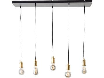 Veiling - Brilliant Darcia 99814/06 hanglamp 5-lichts zwart, Nieuw