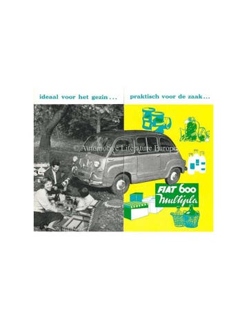 1959 FIAT 600 MULTIPLA BROCHURE NEDERLANDS, Nieuw, Author