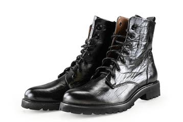 Piedi Nudi Veterboots in maat 40 Zwart, Kleding | Dames, Schoenen, Verzenden, Zwart, Overige typen, Zo goed als nieuw