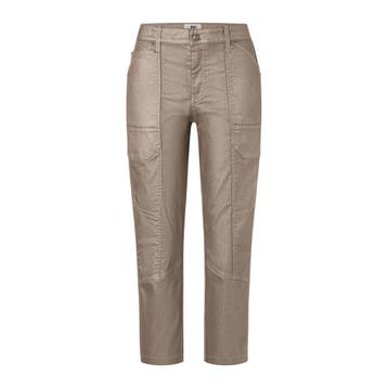 MAC • bruine coated Iowa baggy jeans • 36, Kleding | Dames, Spijkerbroeken en Jeans, MAC, Verzenden, Nieuw