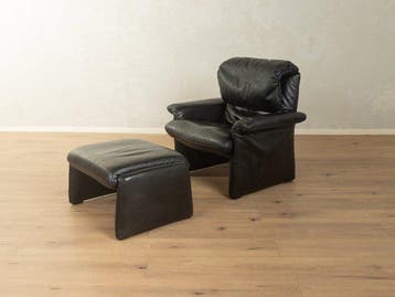 Cor - Fauteuil - Leder - Fauteuil met voetenbankje
