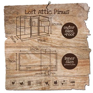 Kippenhok Woodland Loft Attic – Houten Kippenhok met Ren.., Dieren en Toebehoren, Pluimvee | Toebehoren, Verzenden, Nieuw, Kippenhok of Kippenren