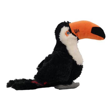 Toekan knuffel - pluche - zwart/oranje - 20 cm - jungle, Verzenden, Nieuw