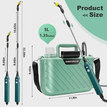 Elektrische Tuinsproeier met Telescoopsteel & 3 Mondstukken, Verzenden, Nieuw