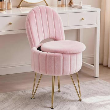 Luxe Fauteuil met Opbergruimte en Pluche Bekleding - Kaptafe, Verzenden, Nieuw