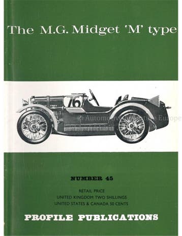 THE MG MIDGET M TYPE (PROFILE PUBLICATIONS 45), Nieuw, Author