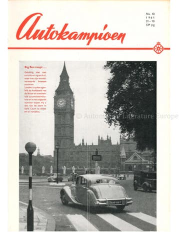 1961 AUTOKAMPIOEN MAGAZINE 42 NEDERLANDS, Nieuw, Author