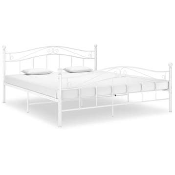 vidaXL Bedframe metaal wit 180x200 cm, Eenpersoons, Verzenden, Wit, Nieuw