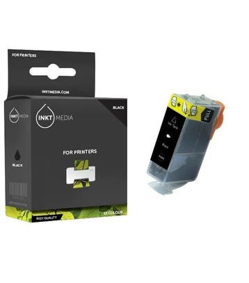 Geschikt Canon BCI-3eBK  inktcartridge Zwart dik, Nieuw, Cartridge, Inktmedia
