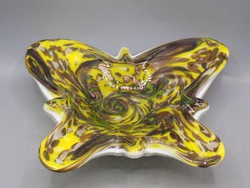 Murano - Kom - Glas - vlinder, Antiek en Kunst