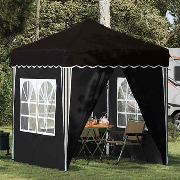 vidaXL Pop-up partytent 195 x 195 x 245 cm Zwart Oxford Stof, Verzenden, Nieuw, Partytent