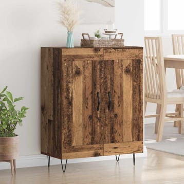 vidaXL Dressoir Oud Hout 69,5 x 34 x 90 cm Gemonteerd hout, Verzenden, Nieuw, Overige houtsoorten, Minder dan 50 cm