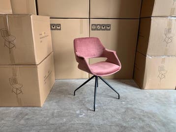 Veiling - Eetkamerstoel Kenny (set van 6) Draaibaar - Velvet, Huis en Inrichting, Stoelen, Nieuw