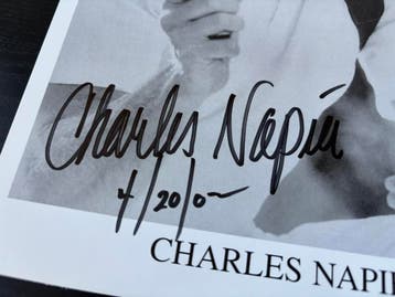 Handgesigneerde foto Charles Napier, Ophalen of Verzenden, Nieuw, Film, Foto of Kaart