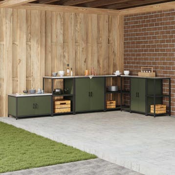 Stalen Buffetkast 90x50cm | 55% Korting - Laatste kans, Huis en Inrichting, Gebruikt, Minder dan 100 cm, Groen, 50 tot 75 cm