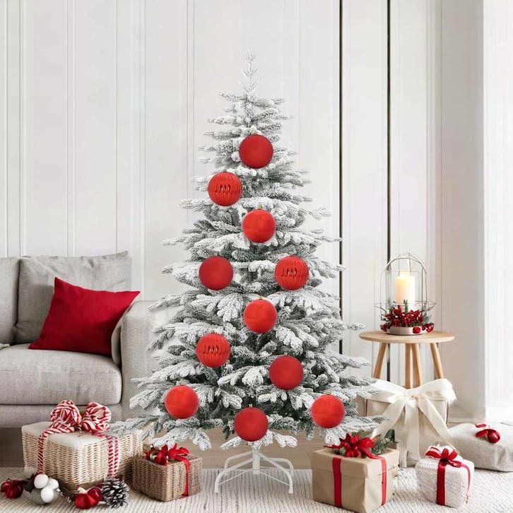vidaXL Kerstbal Set XL 9 st Rood Ø 15 cm Kunststof, Diversen, Kerst, Nieuw, Verzenden
