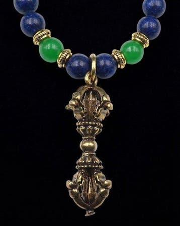 Lapis lazuli - Emeraude-Dorje (Vajra) Boeddhistisch: