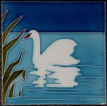 Jugendstil Tegel - Boizenburger Wandplattenfabrik - Art