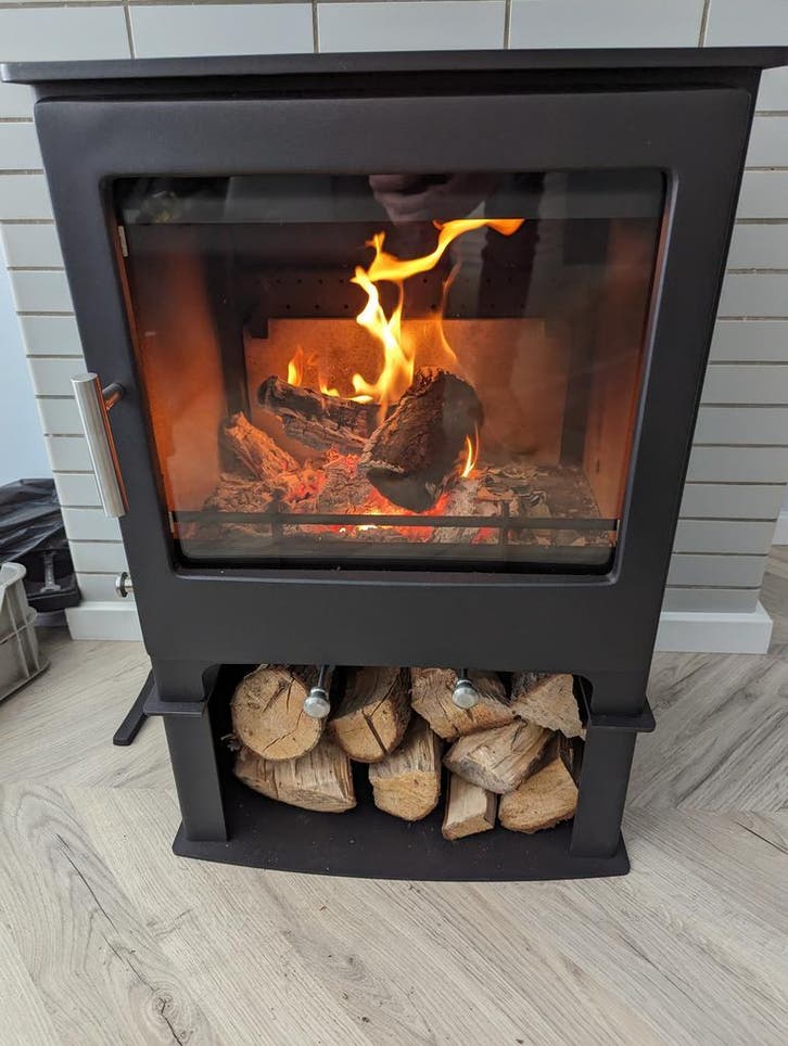 HOUTKACHEL BESTFIRE - Z08L 8KW NU MET HOUTBAK OP VOORRAAD!!!, Huis en Inrichting, Kachels, Houtkachel, Vrijstaand, Nieuw, Hout