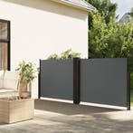 vidaXL Windscherm uittrekbaar 140x1200 cm antracietkleurig, Verzenden, Nieuw
