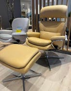 Stressless Relaxfauteuil ROME + hocker, Ophalen, Nieuw, Leer, 75 tot 100 cm