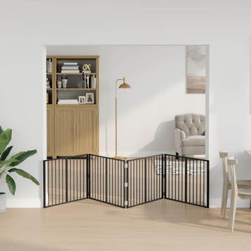 vidaXL Hondenhek 4 pcs Zwart 100 x 60 cm Gegalvaniseerd, Dieren en Toebehoren, Verzenden, Nieuw