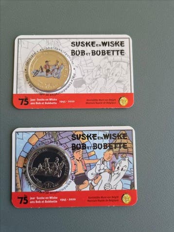 België. 5 Euro 2020 Bob et Bobette (2 coincards) (Zonder