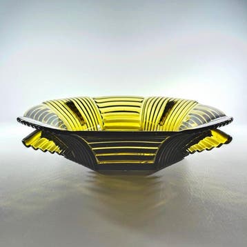 Walther Glass - Schaal - art-deco center-piece - Glas, Antiek en Kunst, Antiek | Glas en Kristal