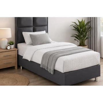 Compleet 1-persoons Opberg Boxspring Magnum, Ophalen of Verzenden, Nieuw, Zwart