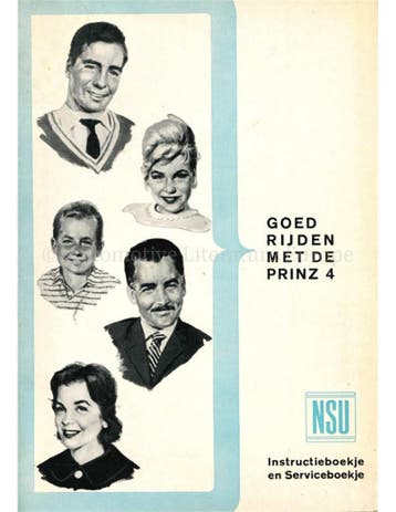 1961 NSU PRINZ 4 INSTRUCTIEBOEKJE NEDERLANDS