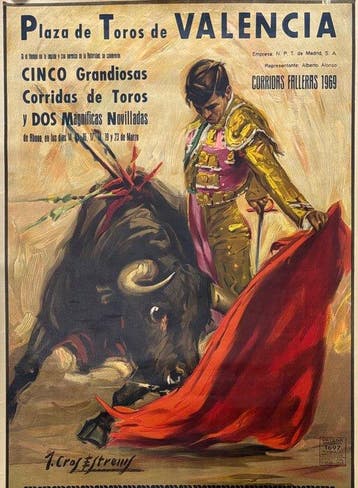 Cros Estrems - Plaza Toros de Valencia, Spain, Litho. - 1969