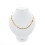 Bicolor gouden marineschakel ketting, Ophalen of Verzenden, Gebruikt, Overige kleuren, Goud