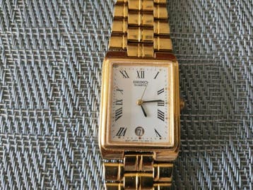 Seiko - Tank Gold Platted Vintage Dress Quartz Watch -