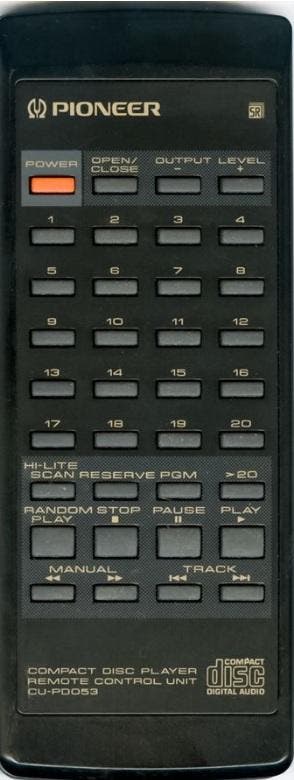 Afstandsbediening Pioneer cu-pd053 pd-7700 pd-8700, Ophalen of Verzenden, Nieuw, Origineel