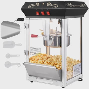 Professionele Popcorn Machine 850W - 8oz Ketel - Maakt tot 4, Verzenden, Nieuw