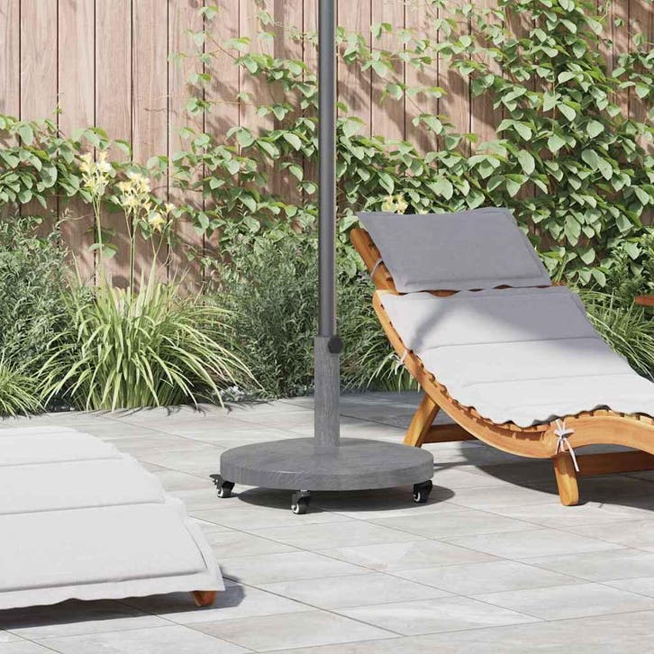vidaXL Parasolvoet Donkergrijze Houtlook 48 x 48 x 32 cm, Tuin en Terras, Parasols, Parasolvoet, Nieuw, Minder dan 1 meter, Verzenden