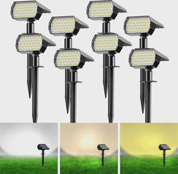 Solar Tuinspots Buiten - 74 LED, 3 Kleuren, IP65 Waterdicht,, Verzenden, Nieuw