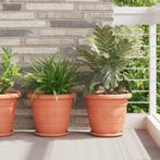 vidaXL Plantenpotten 6 pcs Baksteenrood Ø 34 x 28 cm, Kunststof, Minder dan 30 cm, Verzenden, Minder dan 60 cm