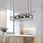 Vintage Hangend Wijnrek met Glashouder – Industrieel 120 cm, Verzenden, Nieuw