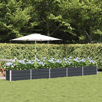 vidaXL Plantenbak Antraciet 480 x 50 x 45 cm Gegalvaniseerd, Verzenden, Minder dan 60 cm, Nieuw, Metaal