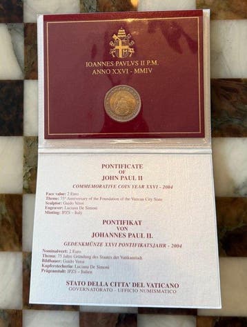 Vaticaan. 2 Euro 2004 Città del Vaticano (Zonder