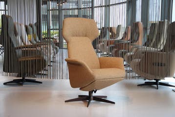 Design relaxfauteuil stof Gealux Arc 8060 met 2 motoren+accu, Ophalen of Verzenden, Nieuw, Stof