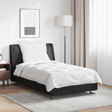vidaXL Dekbed met kussen 2 pcs Wit Microvezel, Verzenden, Nieuw, Wit