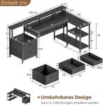 Bureau - Computertafel - Hoekbureau - 163x88 cm - Grijs - Ro, Huis en Inrichting, Verzenden, Zo goed als nieuw