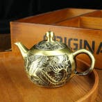 Antique Dragon and Phoenix Landscape Teapot Handmade Teapot